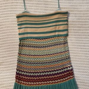 Vintage Missoni Multicolor Zigzag Knit Top